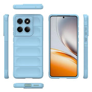 For Motorola Edge 60 Fusion 5G Global Magic Shield TPU + Flannel Phone Case(Light Blue)