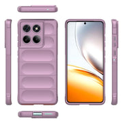 For Motorola Edge 60 Fusion 5G Global Magic Shield TPU + Flannel Phone Case(Purple)