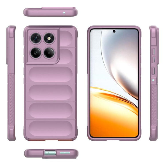 For Motorola Edge 60 Fusion 5G Global Magic Shield TPU + Flannel Phone Case(Purple)