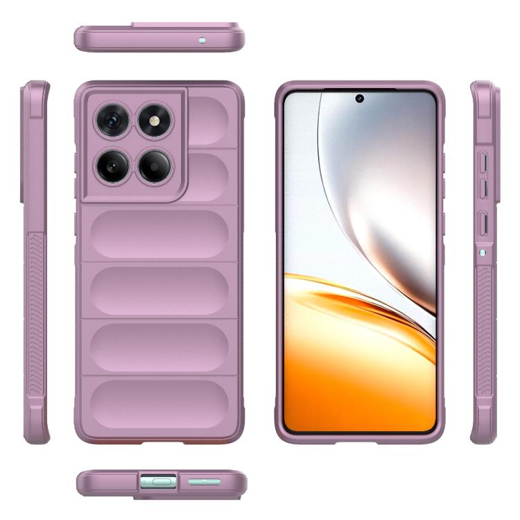 For Motorola Edge 60 Fusion 5G Global Magic Shield TPU + Flannel Phone Case(Purple)