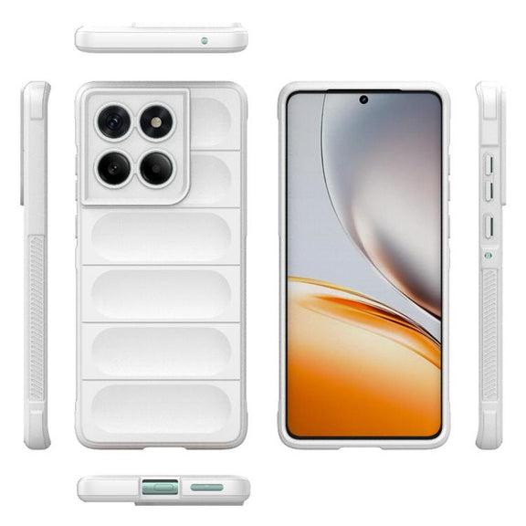 For Motorola Edge 60 Fusion 5G Global Magic Shield TPU + Flannel Phone Case(White)