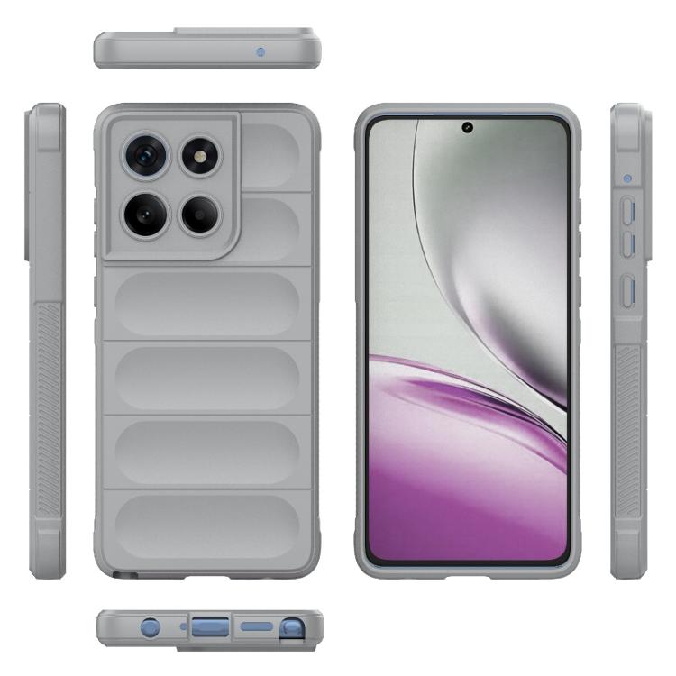 For Motorola Edge 60 Stylus 5G Global Magic Shield TPU + Flannel Phone Case(Grey)