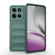 For Motorola Edge 60 Stylus 5G Global Magic Shield TPU + Flannel Phone Case(Dark Green)