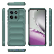 For Motorola Edge 60 Stylus 5G Global Magic Shield TPU + Flannel Phone Case(Dark Green)