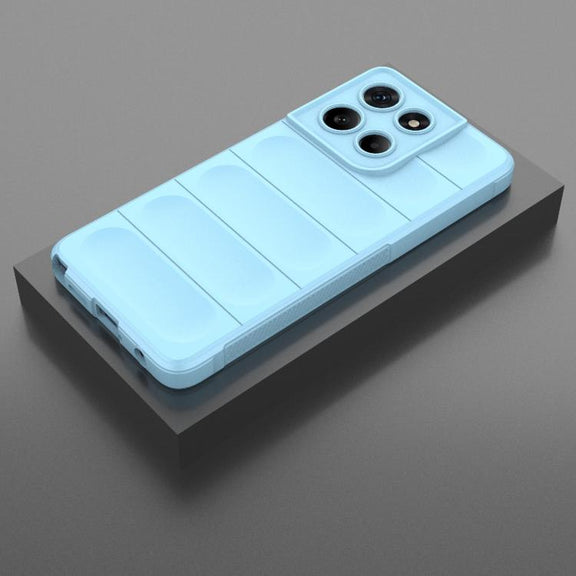 For Motorola Edge 60 Stylus 5G Global Magic Shield TPU + Flannel Phone Case(Light Blue)