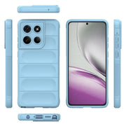 For Motorola Edge 60 Stylus 5G Global Magic Shield TPU + Flannel Phone Case(Light Blue)
