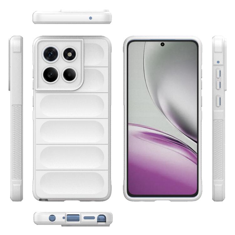 For Motorola Edge 60 Stylus 5G Global Magic Shield TPU + Flannel Phone Case(White)