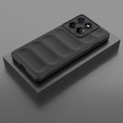 For Motorola Edge 60 Pro 5G Magic Shield TPU + Flannel Phone Case(Black)