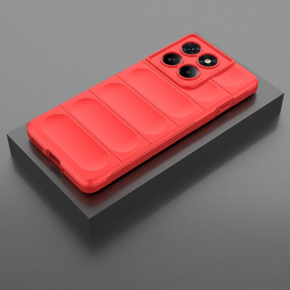 For Motorola Edge 60 Pro 5G Magic Shield TPU + Flannel Phone Case(Red)