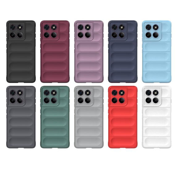 For Motorola Edge 60 Pro 5G Magic Shield TPU + Flannel Phone Case(Red)