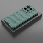 For Motorola Edge 60 Pro 5G Magic Shield TPU + Flannel Phone Case(Dark Green)