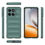 For Motorola Edge 60 Pro 5G Magic Shield TPU + Flannel Phone Case(Dark Green)