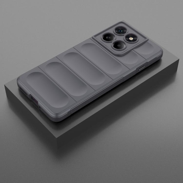 For Motorola Edge 60 Pro 5G Magic Shield TPU + Flannel Phone Case(Dark Grey)