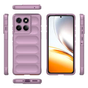 For Motorola Edge 60 Pro 5G Magic Shield TPU + Flannel Phone Case(Purple)