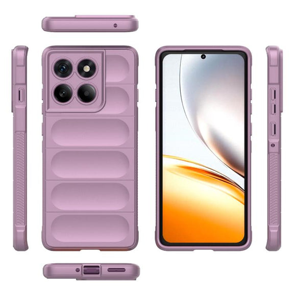 For Motorola Edge 60 Pro 5G Magic Shield TPU + Flannel Phone Case(Purple)