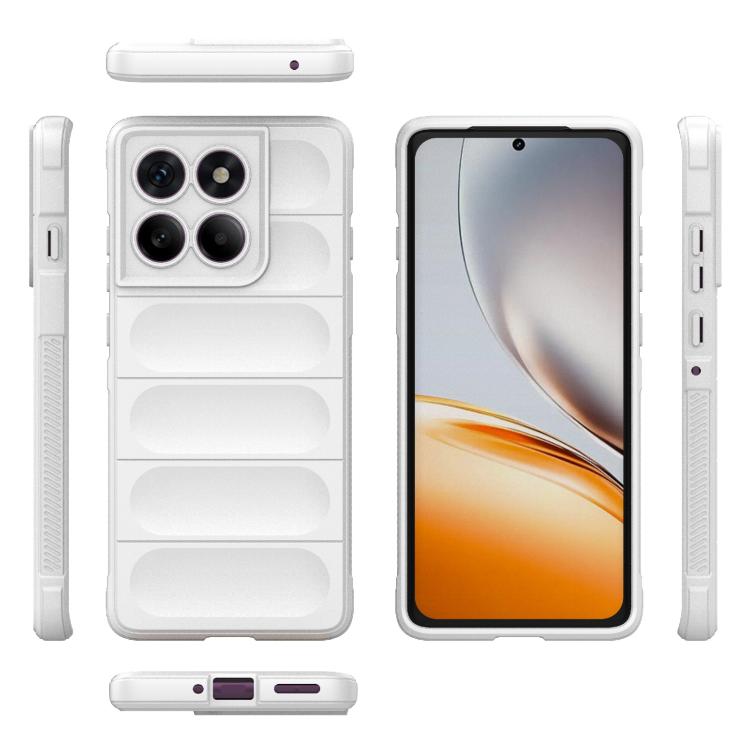 For Motorola Edge 60 Pro 5G Magic Shield TPU + Flannel Phone Case(White)