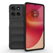 For Motorola Moto G56 5G Magic Shield TPU + Flannel Phone Case(Black)