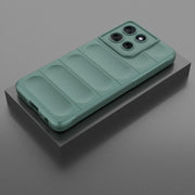 For Motorola Moto G56 5G Magic Shield TPU + Flannel Phone Case(Dark Green)