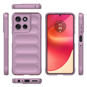 For Motorola Moto G56 5G Magic Shield TPU + Flannel Phone Case(Purple)