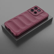 For Motorola Moto G56 5G Magic Shield TPU + Flannel Phone Case(Wine Red)
