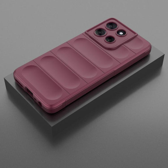 For Motorola Moto G56 5G Magic Shield TPU + Flannel Phone Case(Wine Red)