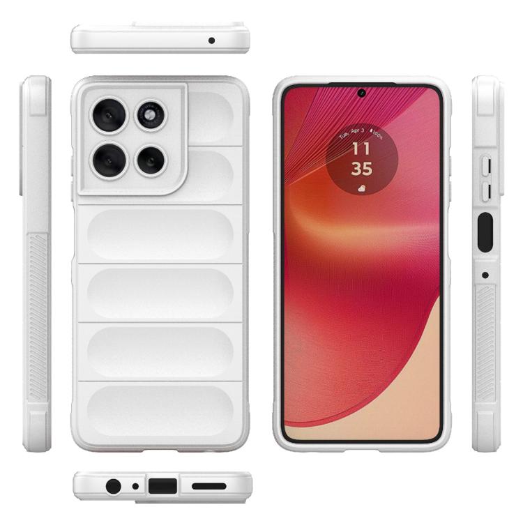 For Motorola Moto G56 5G Magic Shield TPU + Flannel Phone Case(White) - free shipping - PMC TechLife - Order now!