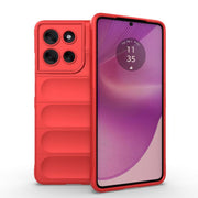 For Motorola Moto G86 5G Magic Shield TPU + Flannel Phone Case(Red)