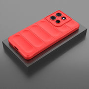 For Motorola Moto G86 5G Magic Shield TPU + Flannel Phone Case(Red)
