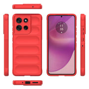 For Motorola Moto G86 5G Magic Shield TPU + Flannel Phone Case(Red)
