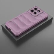 For Motorola Moto G86 5G Magic Shield TPU + Flannel Phone Case(Purple)