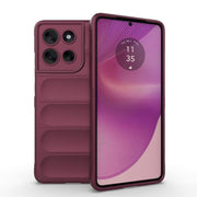 For Motorola Moto G86 5G Magic Shield TPU + Flannel Phone Case(Wine Red)