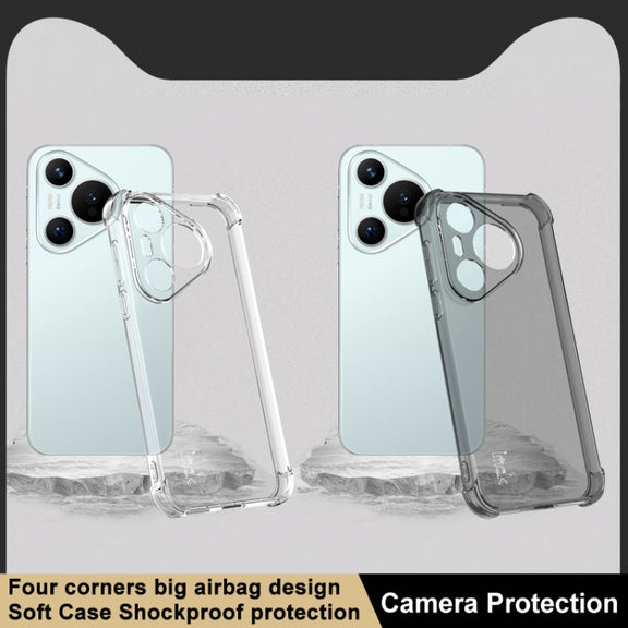 For Huawei Pura 70 imak Shockproof Airbag TPU Phone Case(Transparent)