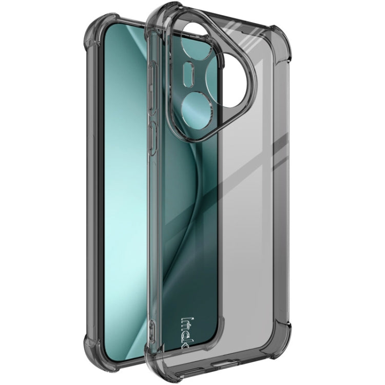For Huawei Pura 70 imak Shockproof Airbag TPU Phone Case(Transparent Black) - Huawei Cases by imak | Online Shopping South Africa | PMC TechLife | Buy Now Pay Later Mobicred