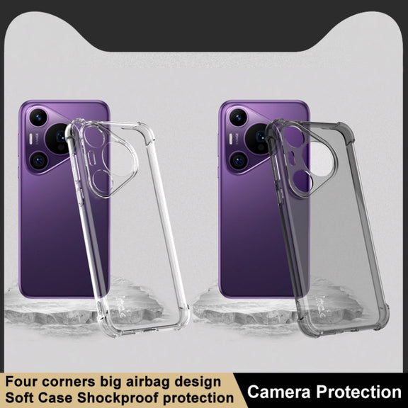 For Huawei Pura 70 Pro / 70 Pro+ imak Shockproof Airbag TPU Phone Case(Transparent Black)