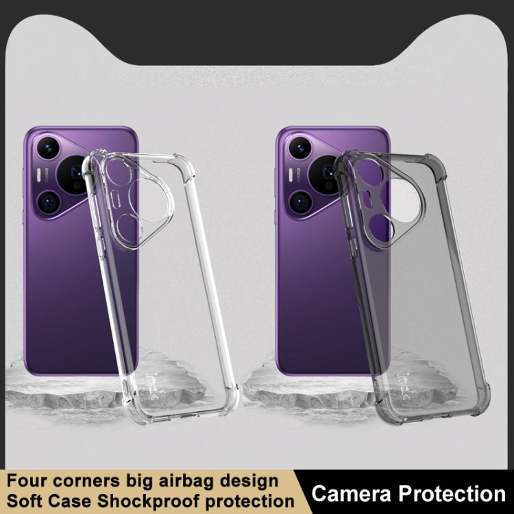 For Huawei Pura 70 Pro / 70 Pro+ imak Shockproof Airbag TPU Phone Case(Transparent Black)