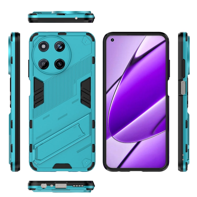 For Realme 11 4G Global Punk Armor 2 in 1 PC + TPU Phone Case with Holder(Blue) - Realme Cases by PMC TechLife | Online Shopping South Africa | PMC TechLife | Buy Now Pay Later Mobicred