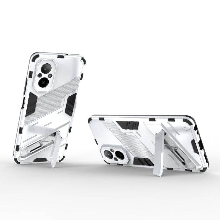 For Realme C67 4G Global Punk Armor 2 in 1 PC + TPU Phone Case with Holder(White) - free shipping - PMC TechLife - Order now!