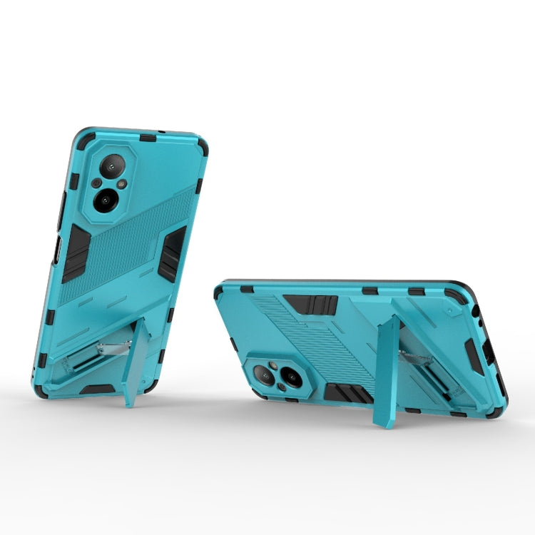 For Realme C67 4G Global Punk Armor 2 in 1 PC + TPU Phone Case with Holder(Blue) - Realme Cases by PMC TechLife | Online Shopping South Africa | PMC TechLife | Buy Now Pay Later Mobicred
