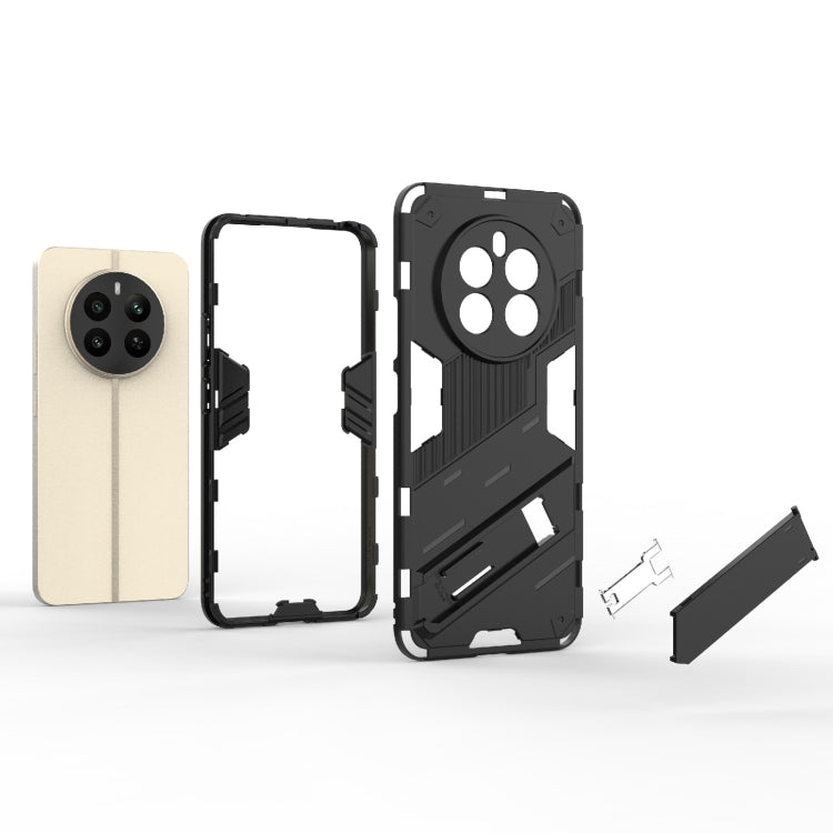 For Realme 12+ 5G Global Punk Armor 2 in 1 PC + TPU Phone Case with Holder(White) - Realme Cases by PMC TechLife | Online Shopping South Africa | PMC TechLife | Buy Now Pay Later Mobicred