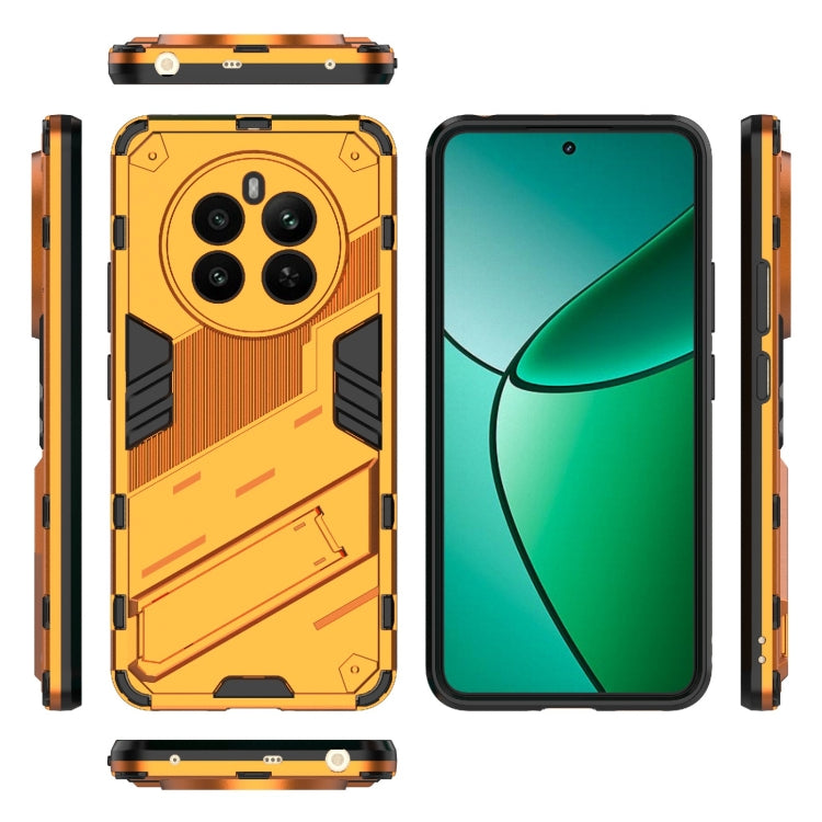 For Realme 12+ 5G Global Punk Armor 2 in 1 PC + TPU Phone Case with Holder(Orange) - Realme Cases by PMC TechLife | Online Shopping South Africa | PMC TechLife | Buy Now Pay Later Mobicred