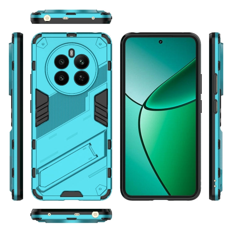 For Realme 12+ 5G Global Punk Armor 2 in 1 PC + TPU Phone Case with Holder(Blue) - Realme Cases by PMC TechLife | Online Shopping South Africa | PMC TechLife | Buy Now Pay Later Mobicred