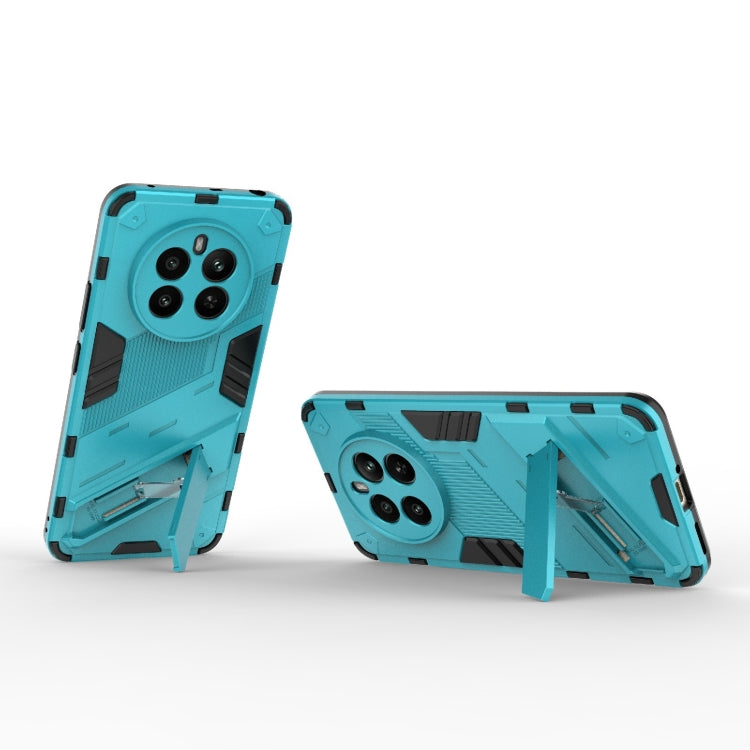 For Realme 12+ 5G Global Punk Armor 2 in 1 PC + TPU Phone Case with Holder(Blue) - Realme Cases by PMC TechLife | Online Shopping South Africa | PMC TechLife | Buy Now Pay Later Mobicred