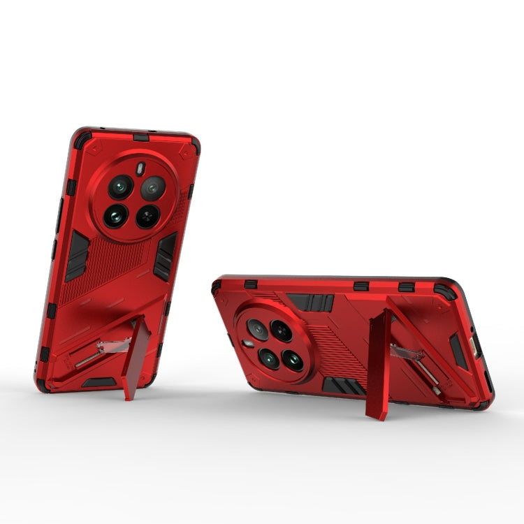 For Realme 12 Pro 5G Global Punk Armor 2 in 1 PC + TPU Phone Case with Holder(Red) - free shipping - PMC TechLife - Order now!