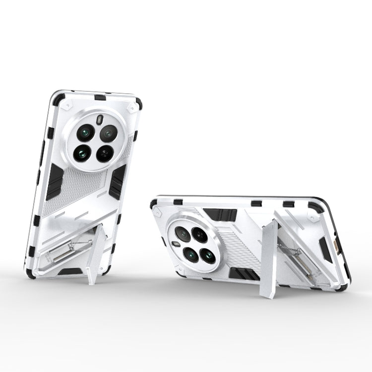 For Realme 12 Pro 5G Global Punk Armor 2 in 1 PC + TPU Phone Case with Holder(White) - Realme Cases by PMC TechLife | Online Shopping South Africa | PMC TechLife | Buy Now Pay Later Mobicred