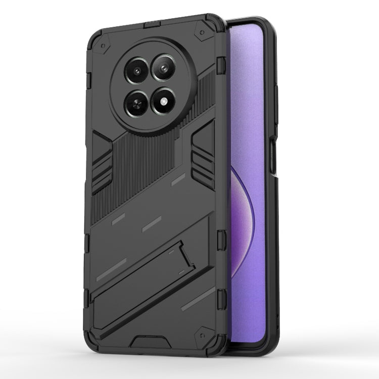 For Realme 12 5G Global Punk Armor 2 in 1 PC + TPU Phone Case with Holder(Black) - Realme Cases by PMC TechLife | Online Shopping South Africa | PMC TechLife | Buy Now Pay Later Mobicred