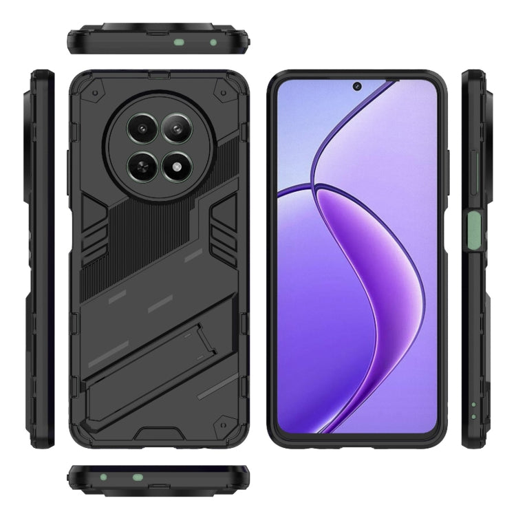 For Realme 12 5G Global Punk Armor 2 in 1 PC + TPU Phone Case with Holder(Black) - Realme Cases by PMC TechLife | Online Shopping South Africa | PMC TechLife | Buy Now Pay Later Mobicred