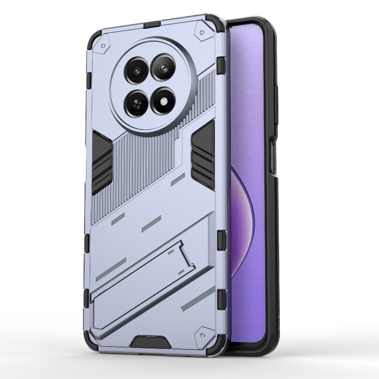 For Realme 12 5G Global Punk Armor 2 in 1 PC + TPU Phone Case with Holder(Grey) - Realme Cases by PMC TechLife | Online Shopping South Africa | PMC TechLife | Buy Now Pay Later Mobicred