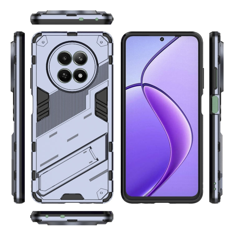 For Realme 12 5G Global Punk Armor 2 in 1 PC + TPU Phone Case with Holder(Grey) - Realme Cases by PMC TechLife | Online Shopping South Africa | PMC TechLife | Buy Now Pay Later Mobicred