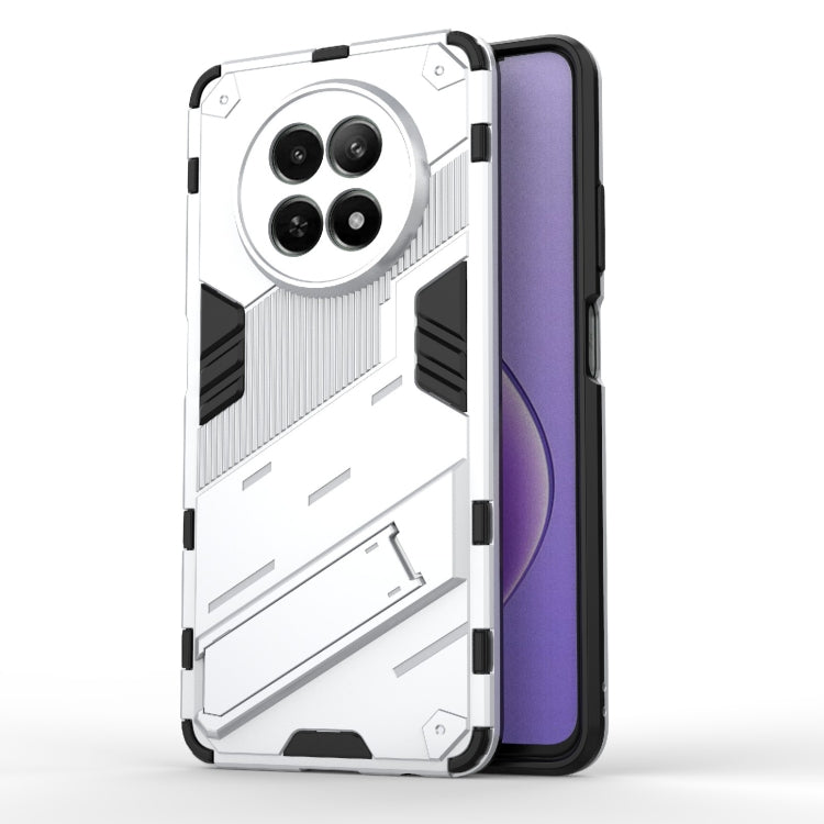 For Realme 12 5G Global Punk Armor 2 in 1 PC + TPU Phone Case with Holder(White) - Realme Cases by PMC TechLife | Online Shopping South Africa | PMC TechLife | Buy Now Pay Later Mobicred
