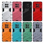 For Realme 12 5G Global Punk Armor 2 in 1 PC + TPU Phone Case with Holder(White)